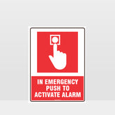 Custom Yard Signs,Push To Activate Alarm Sign